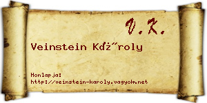Veinstein Károly névjegykártya